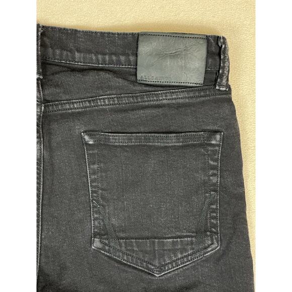 Allsaints Jeans Mens 32 Black Crow‎ Cigarette Skinny Stretch Designer Slim Fit - Picture 12 of 14